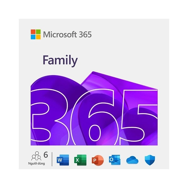 Phần mềm Office Microsoft 365 Family ESD EP2-36890 (6 người/ 5 thiết bị/ người/ 12 tháng)